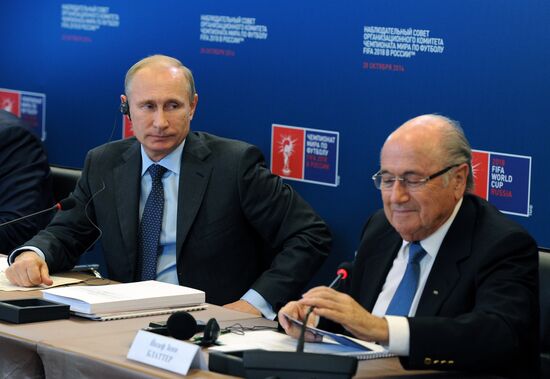 Vladimir Putin inspects progress in Luzhniki Sports Arena reconstruction