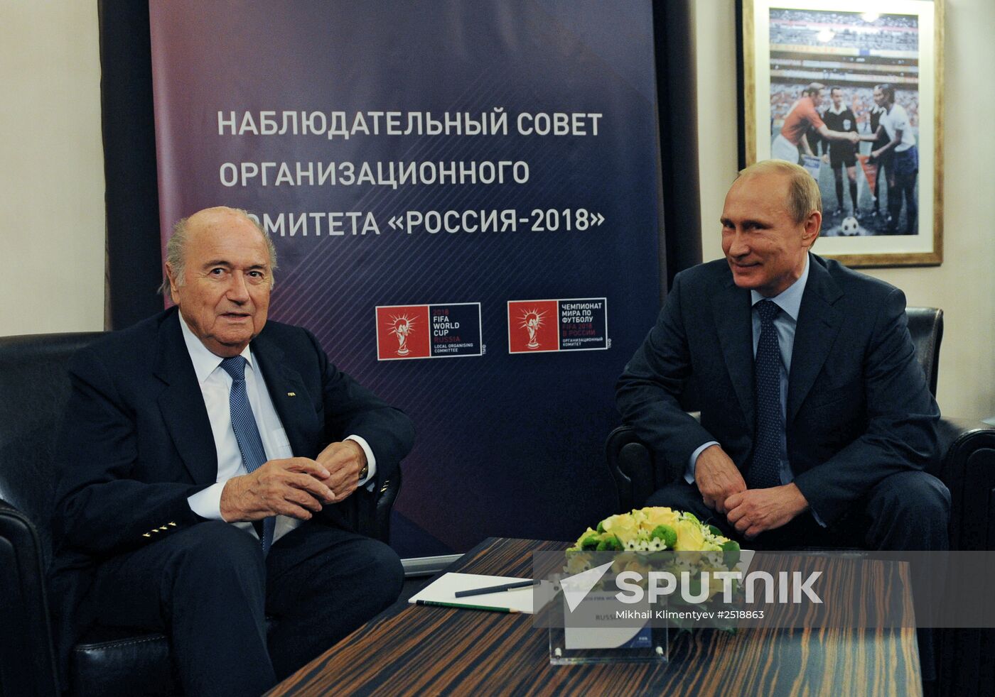 Vladimir Putin inspects progress of Luzhniki Sports Arena reconstruction