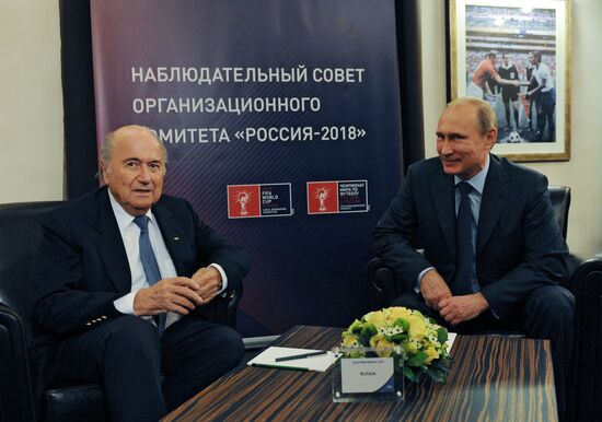 Vladimir Putin inspects progress of Luzhniki Sports Arena reconstruction