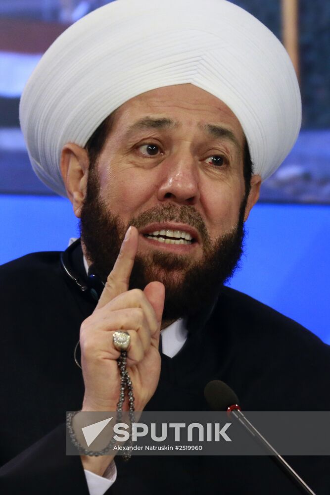 Press conference by Ahmad Badreddin Hassoun, Grand Mufti of Syria