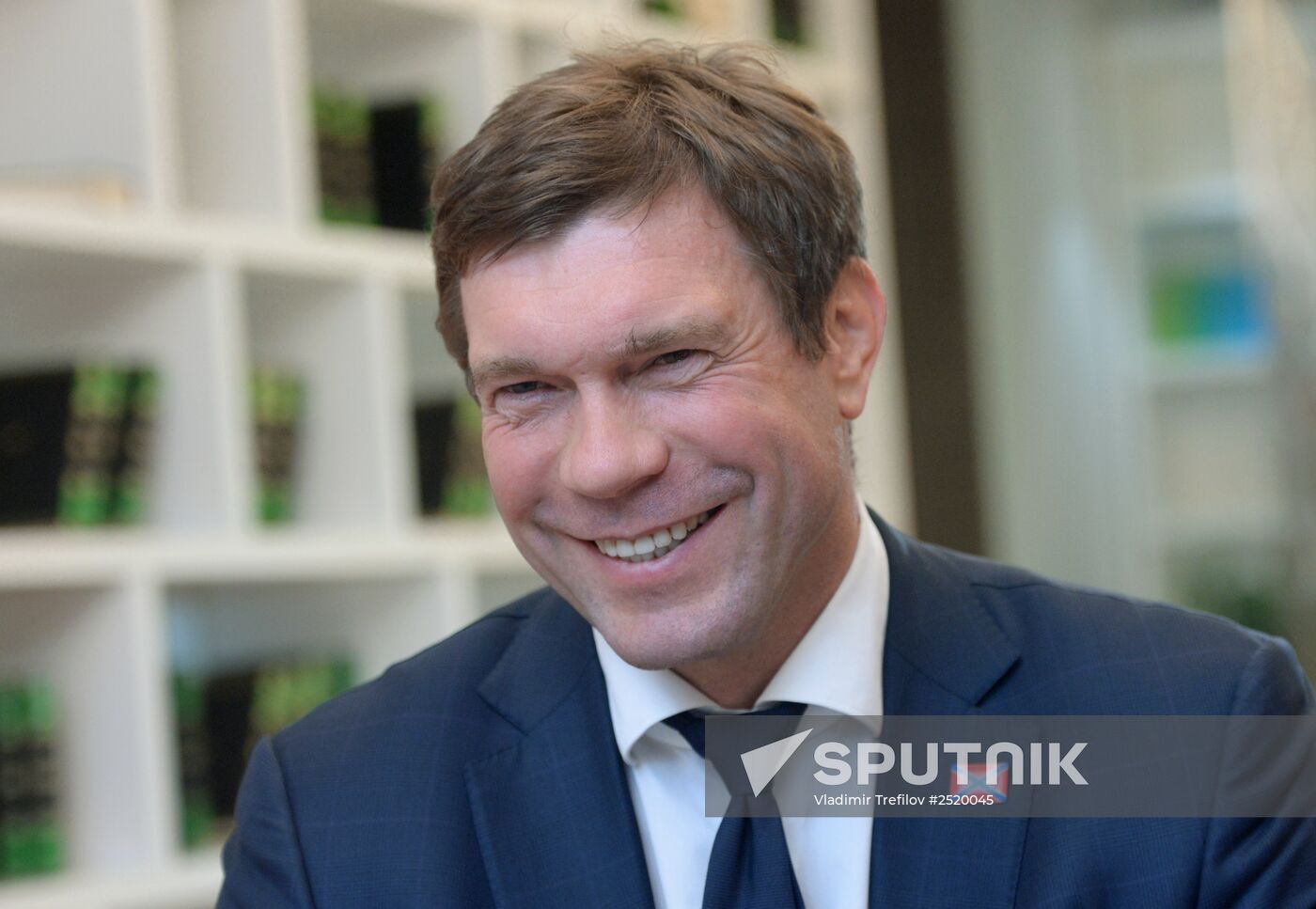 Oleg Tseryov gives interview in Moscow