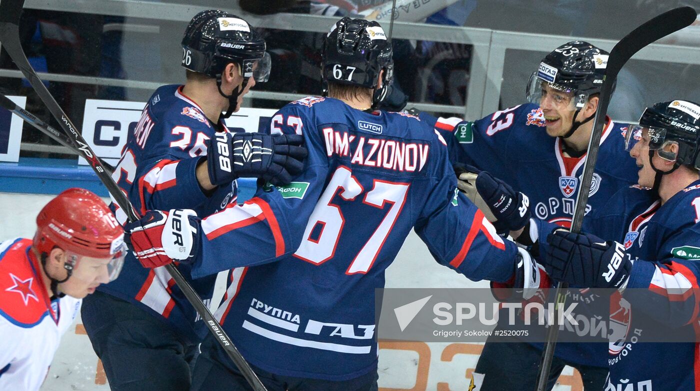 Ice hockey. KHL. Torpedo vs. CSKA
