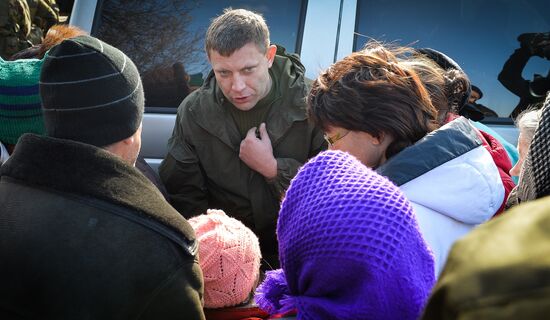 Alexander Zakharchenko visits Novoazovsk