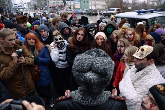 Halloween celebration in Novosibirsk