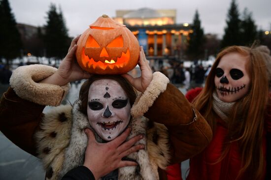 Halloween celebration in Novosibirsk