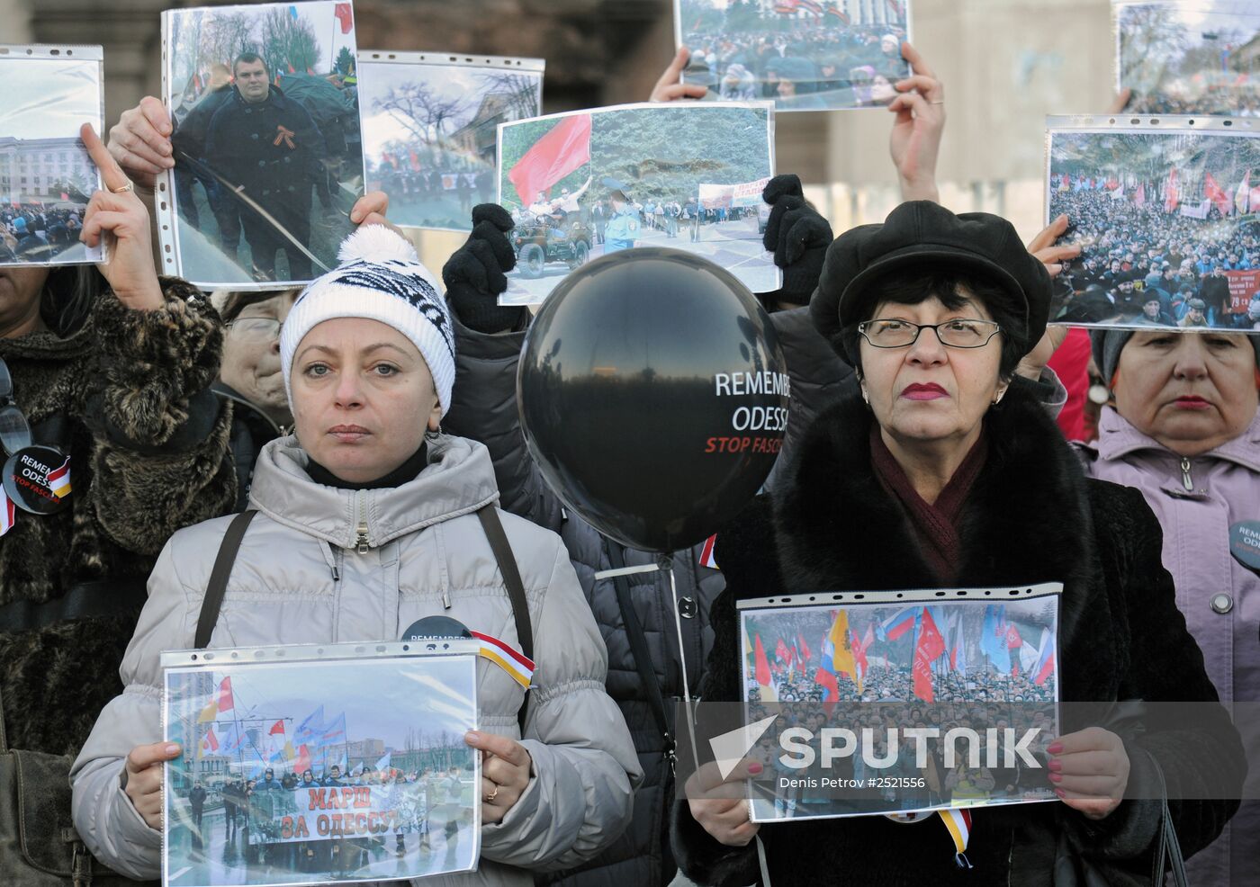 Mourning activities by Odessa's Trade Union House