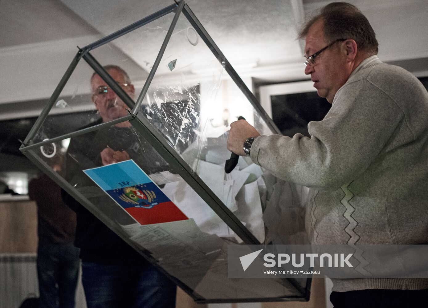 Votes counted at elections in the Luhansk People's Republic