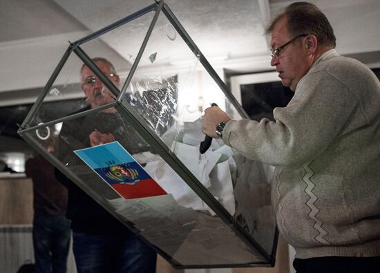 Votes counted at elections in the Luhansk People's Republic