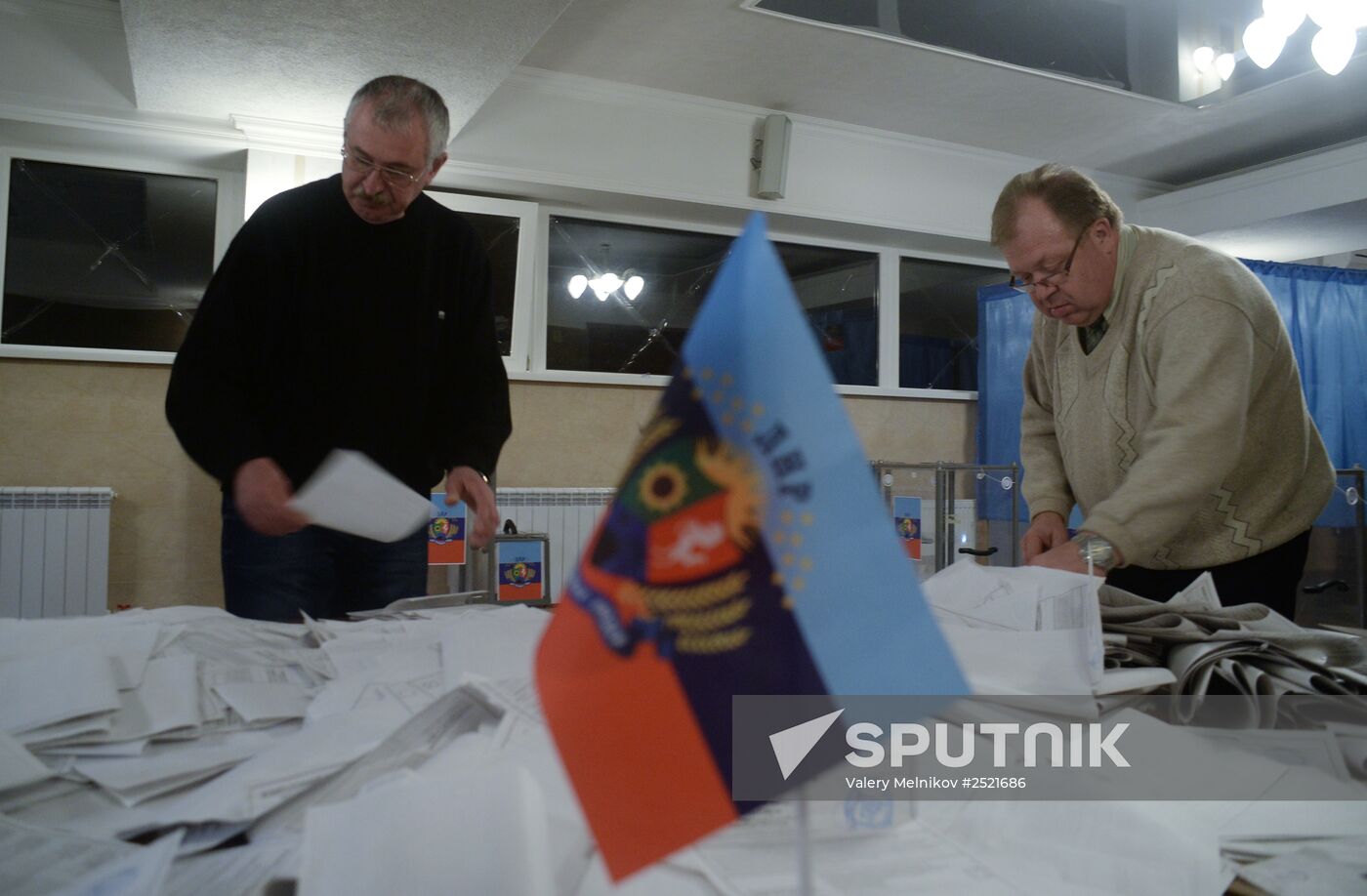 Votes counted at elections in the Lugansk People's Republic