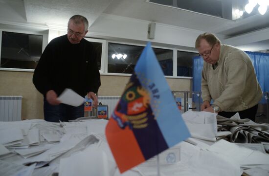 Votes counted at elections in the Lugansk People's Republic