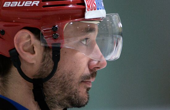 Ice hockey. Training session of the Russian national ice hockey team