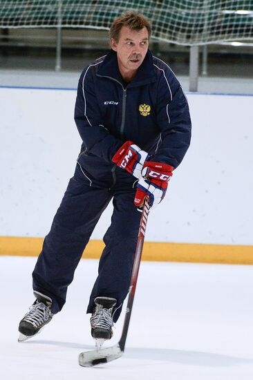 Ice hockey. Training session of the Russian national ice hockey team