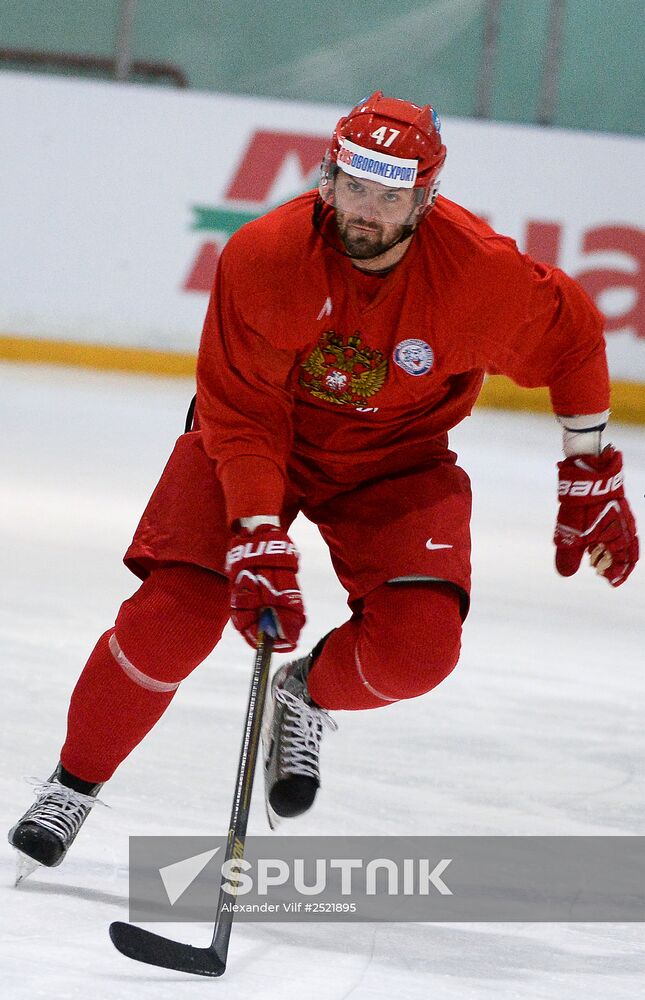 Ice hockey. Training session of the Russian national team