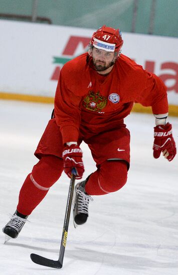 Ice hockey. Training session of the Russian national team