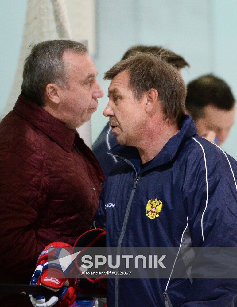 Ice hockey. Training session of the Russian national team