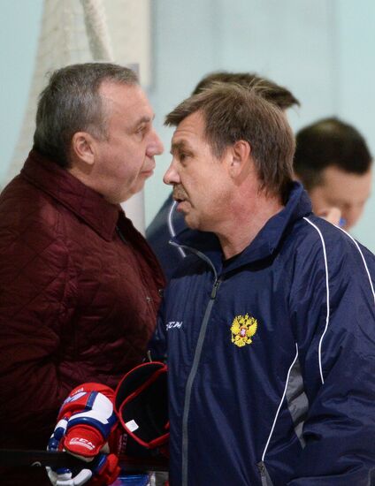 Ice hockey. Training session of the Russian national team