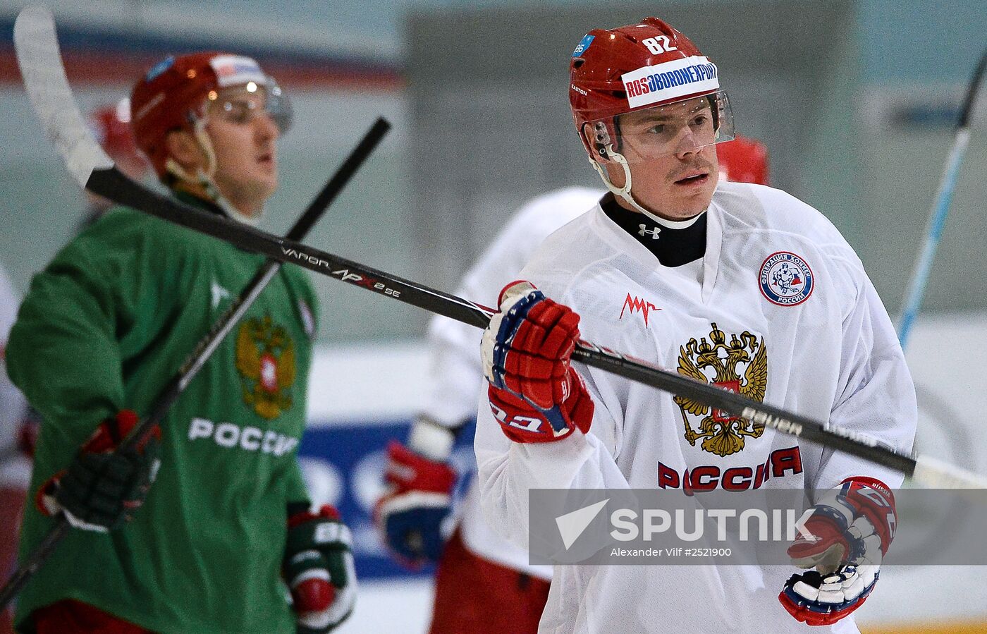 Ice hockey. Training session of the Russian national team