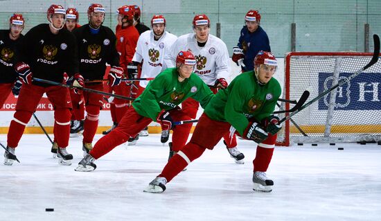 Ice hockey. Training session of the Russian national team