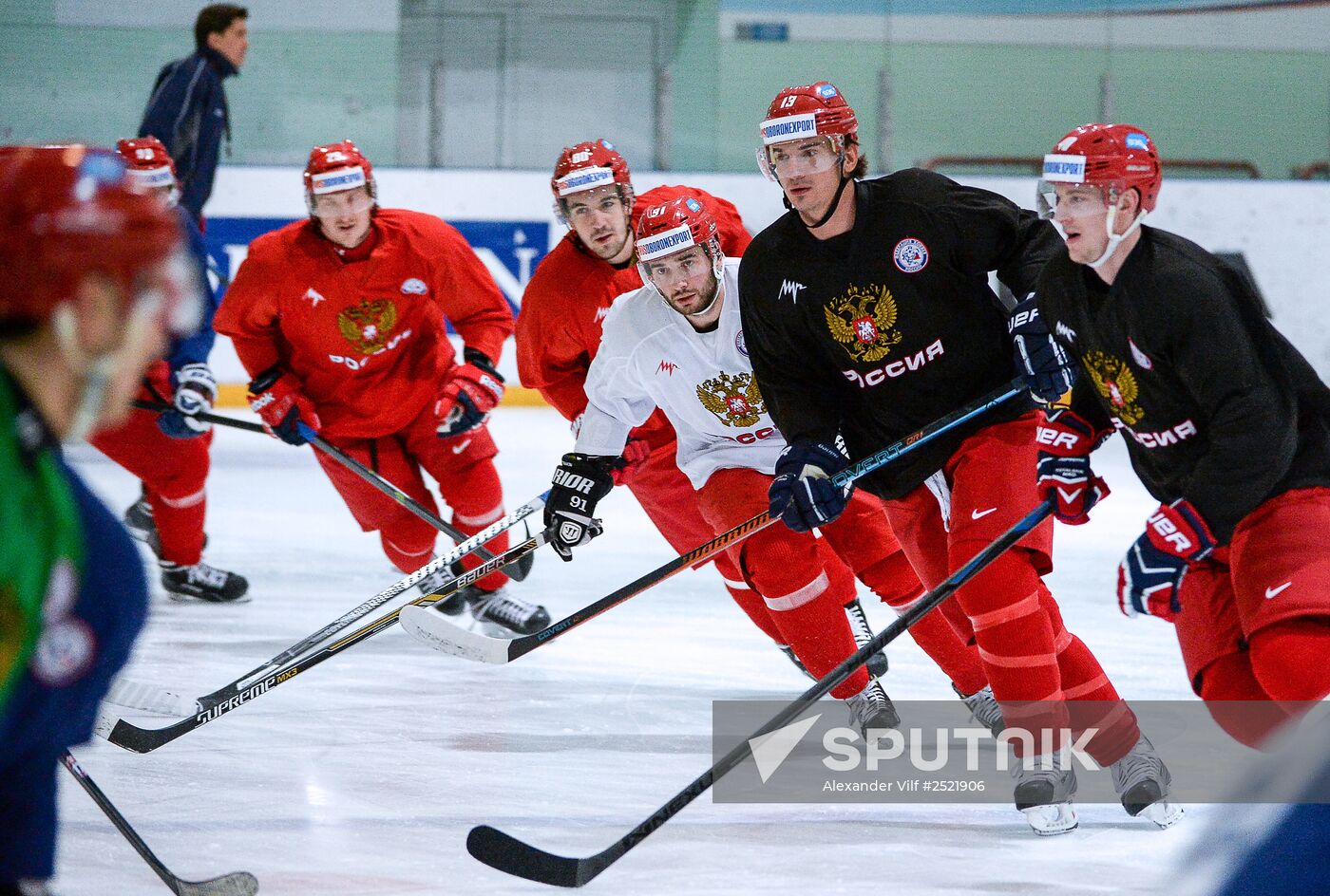 Ice hockey. Training session of the Russian national team