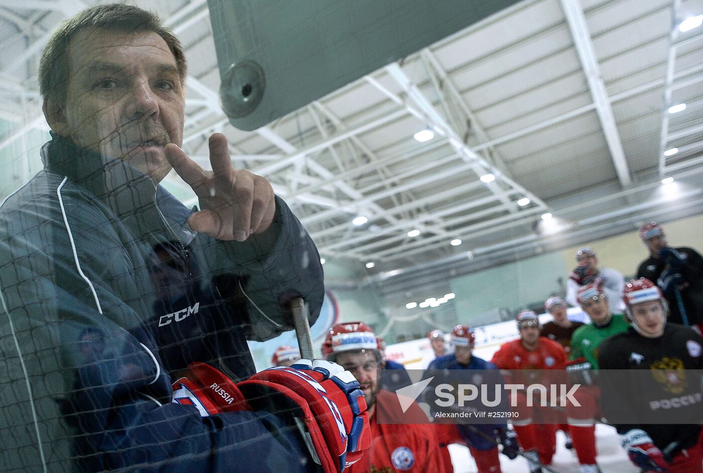 Ice hockey. Training session of the Russian national team