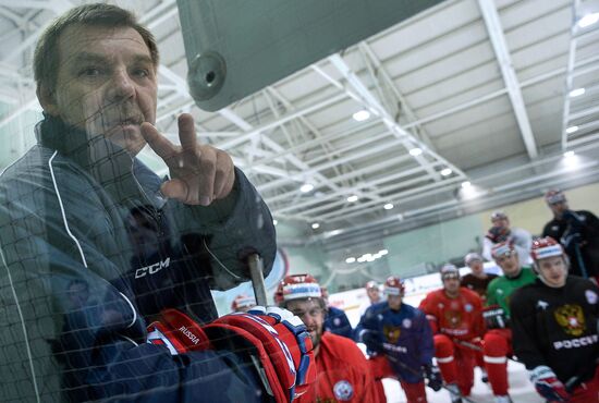 Ice hockey. Training session of the Russian national team