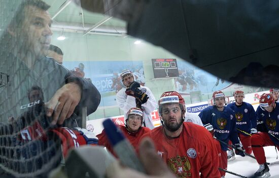 Ice hockey. Training session of the Russian national team