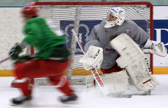 Ice hockey. Training session of the Russian national team