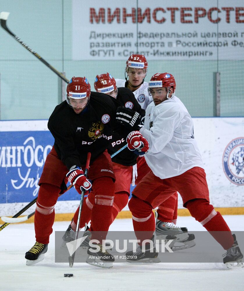 Ice hockey. Training session of the Russian national team