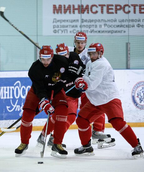 Ice hockey. Training session of the Russian national team