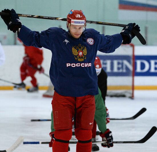 Ice hockey. Training session of the Russian national team