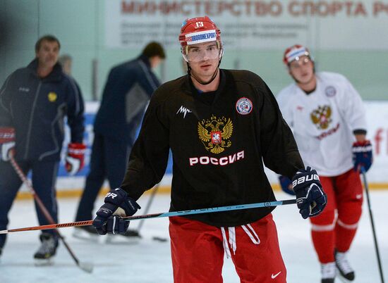 Ice hockey. Training session of the Russian national team