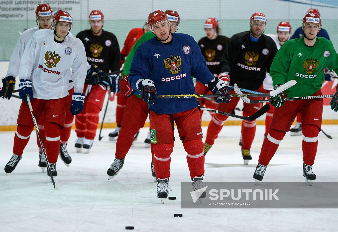 Ice hockey. Training session of the Russian national team