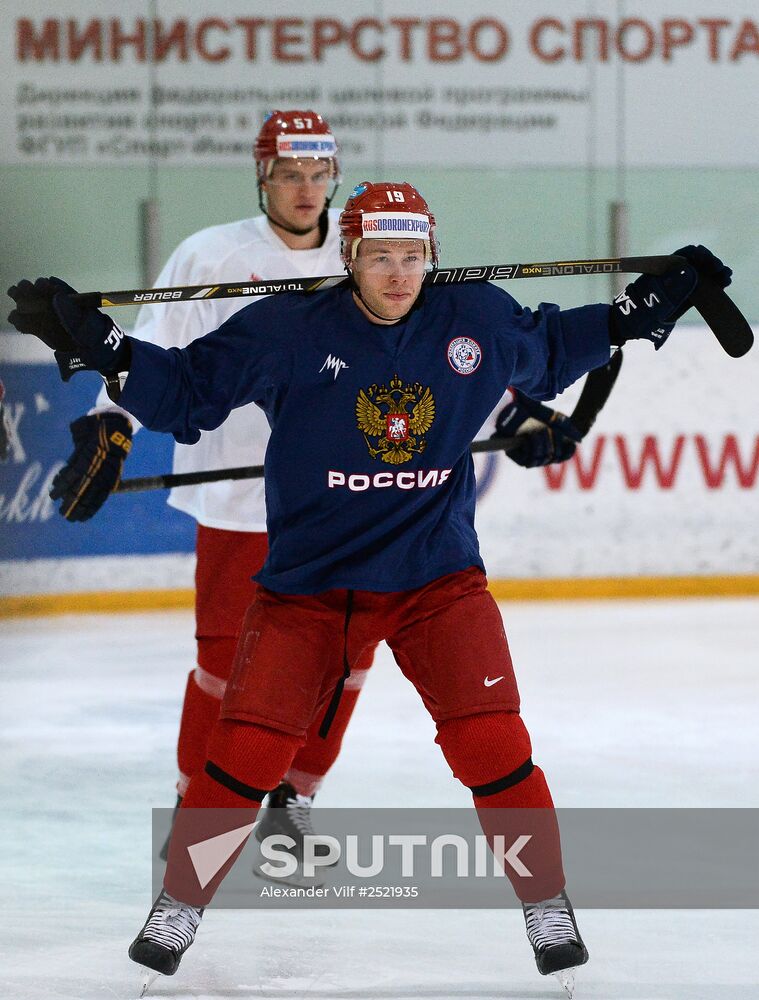 Ice hockey. Training session of the Russian national team