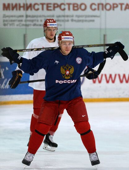 Ice hockey. Training session of the Russian national team