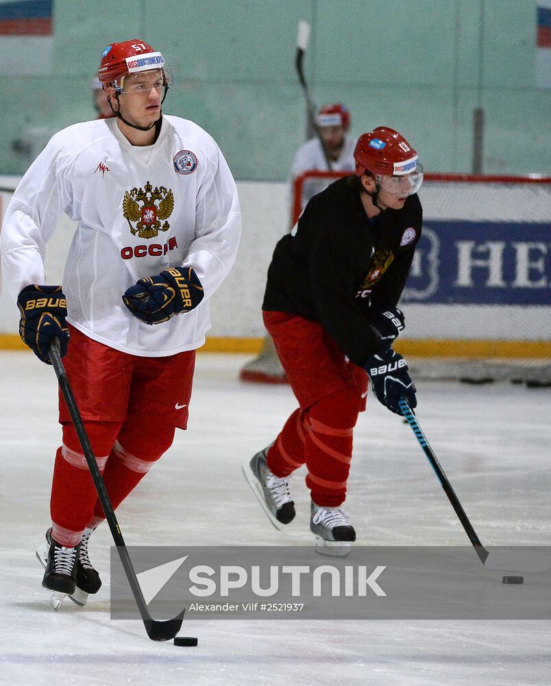 Ice hockey. Training session of the Russian national team