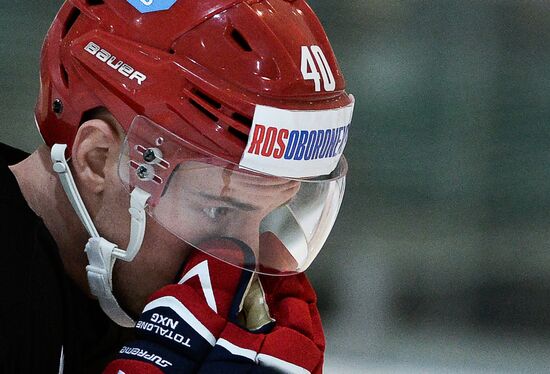 Ice hockey. Training session of the Russian national team