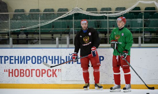 Ice hockey. Russian National Team's training session