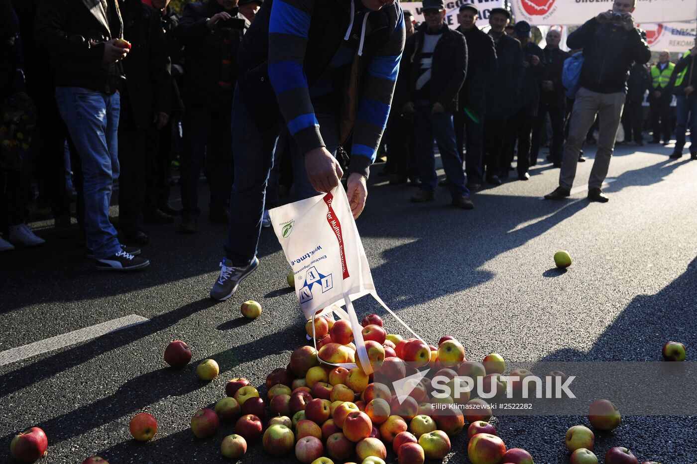Polish farmers and horticulturists protest in Warsaw