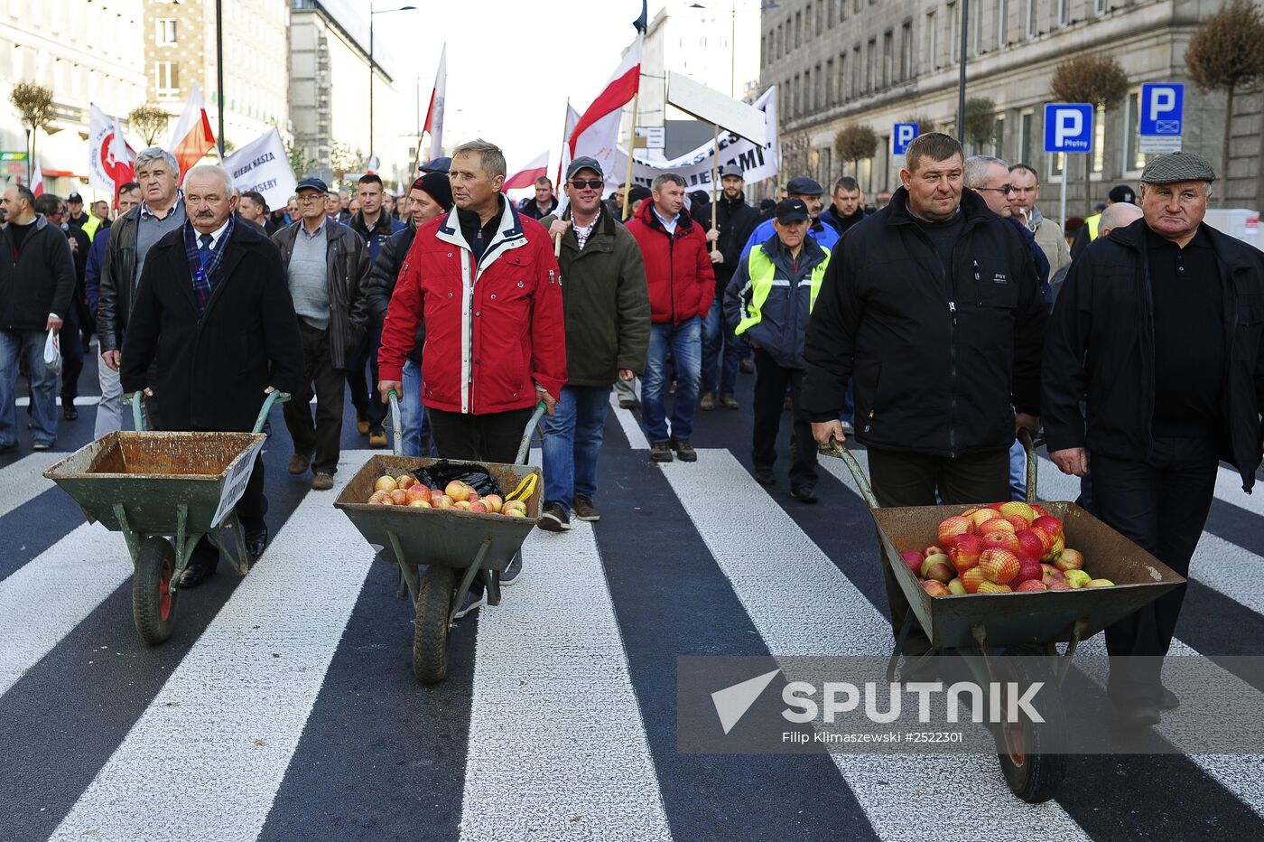 Polish farmers and horticulturists protest in Warsaw