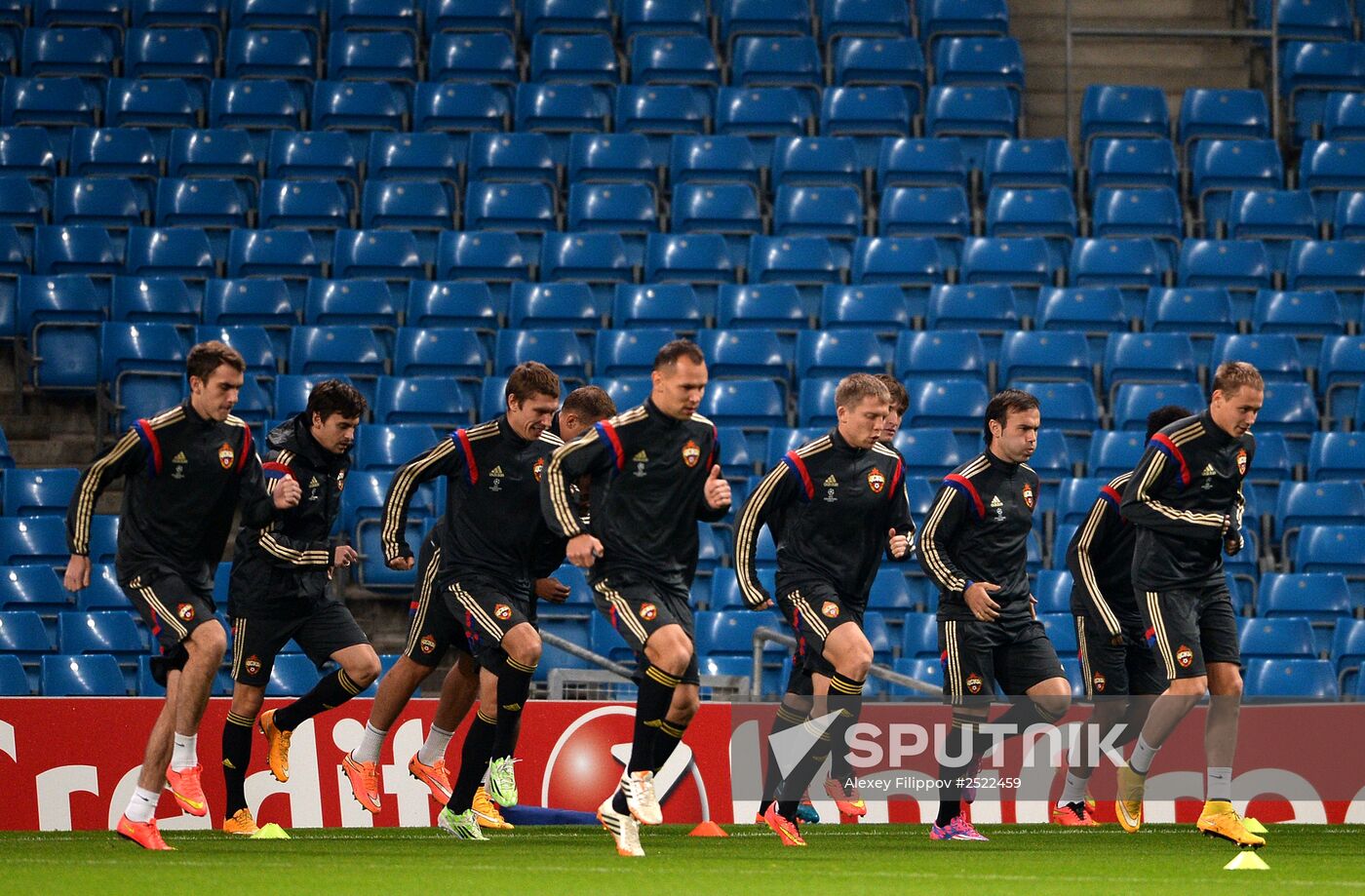 UEFA Champions League. FC CSKA holds training session