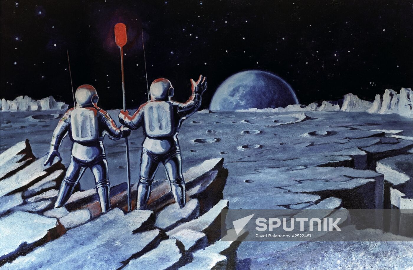 Artwork "Humans on the Moon"