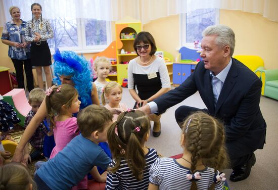 Sergei Sobyanin opens new kindergarten at Kashirskoye Highway