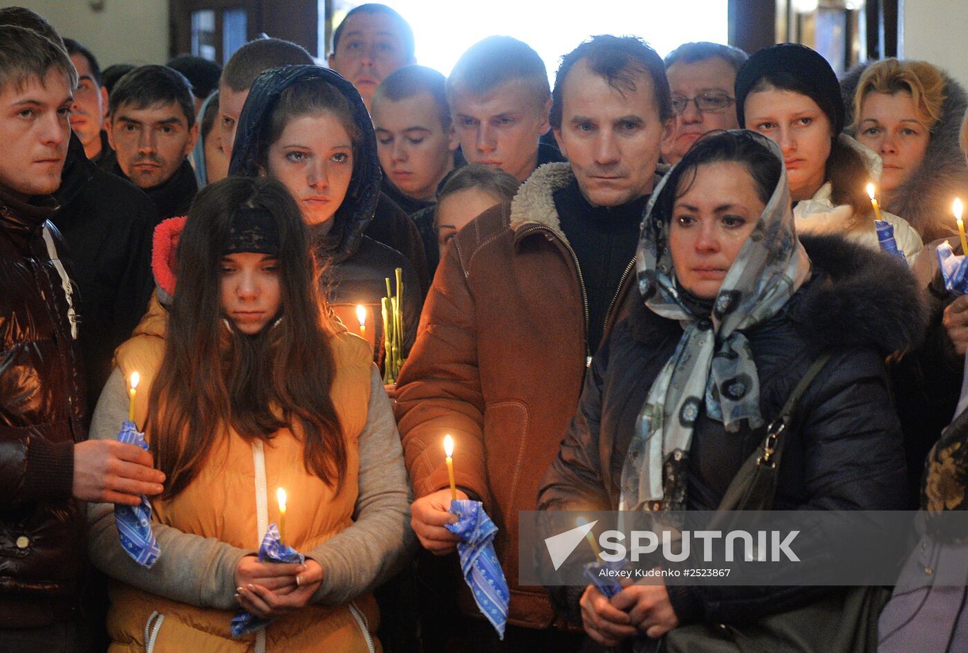 Mourning ceremony for children killed in Donetsk