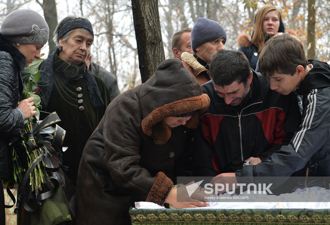 Mourning ceremony for children killed in Donetsk