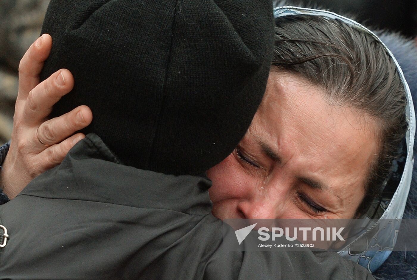 Mourning ceremony for chidren killed in Donetsk