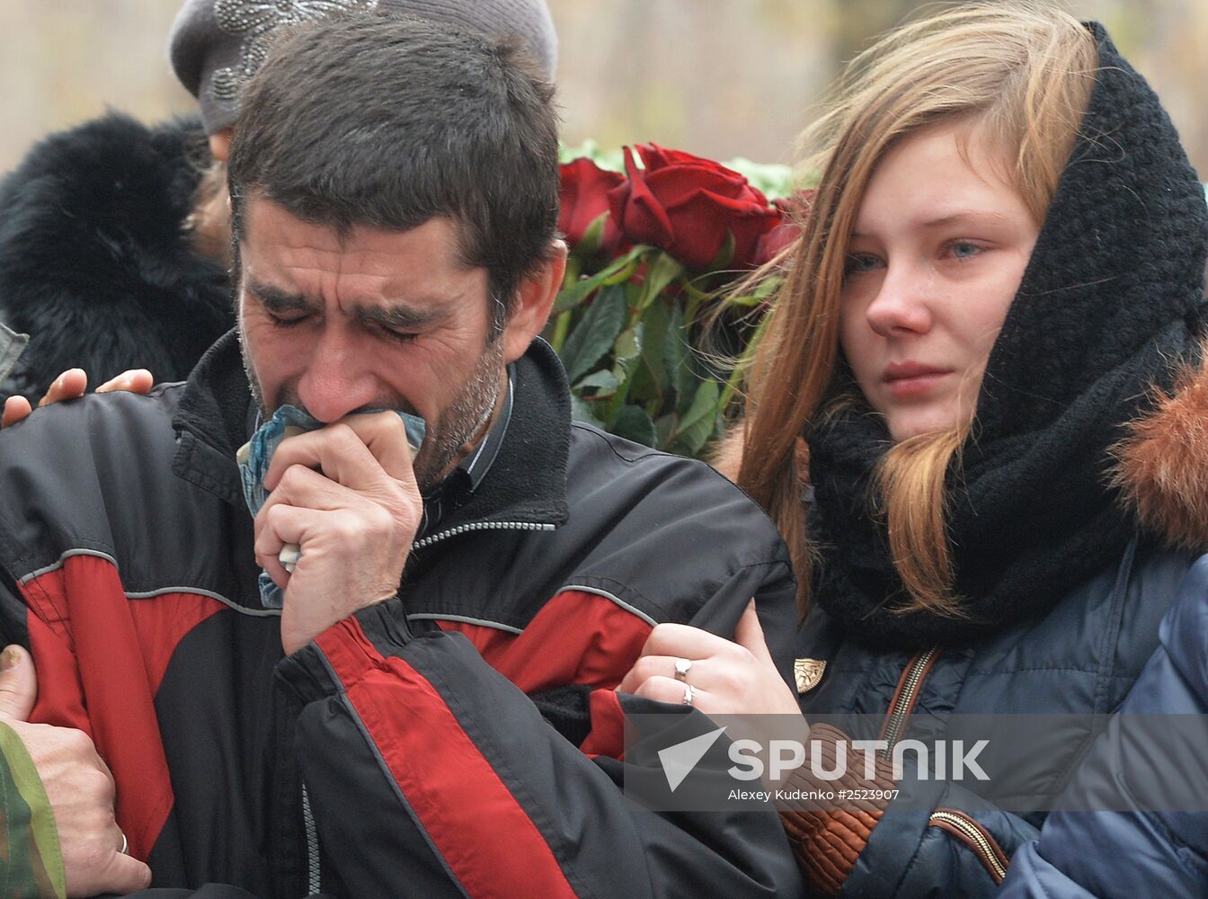 Mourning ceremony for chidren killed in Donetsk