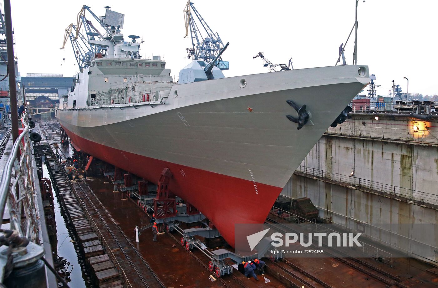 Launch of guard ship 'Admiral Essen' in Kaliningrad
