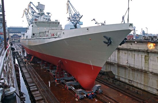 Launch of guard ship 'Admiral Essen' in Kaliningrad