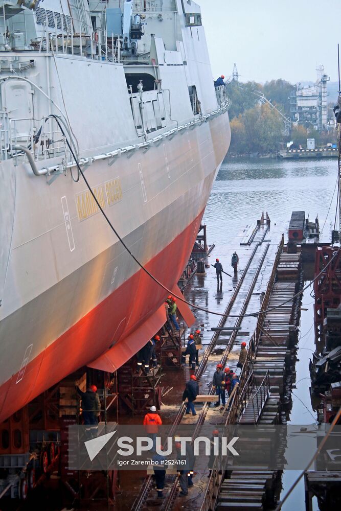 Launch of guard ship 'Admiral Essen' in Kaliningrad