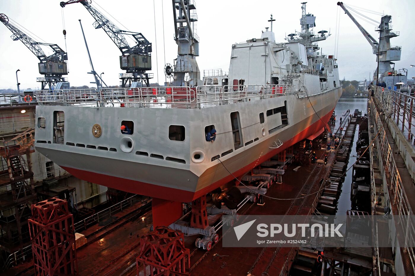 Launch of guard ship 'Admiral Essen' in Kaliningrad